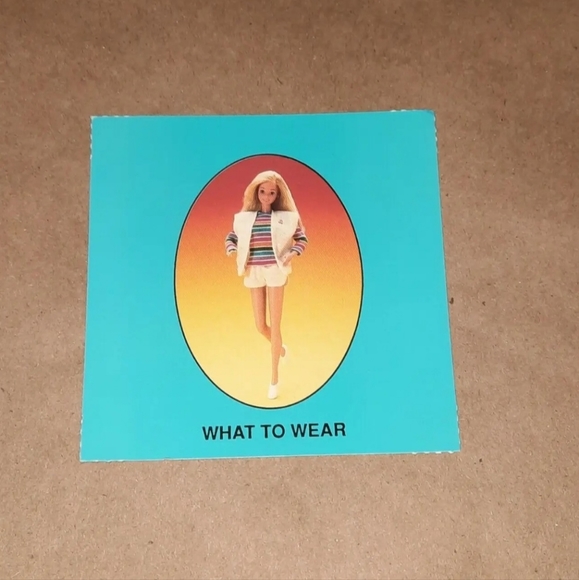 Vintage Barbie Card 1989 Barbie Just Us Girls Game Replacement Piece - Picture 2 of 7